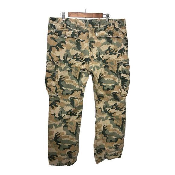 LEVIS Cargo Baggy Pants 40x32 Beige Green Camo Hunting - Picture 2 of 10